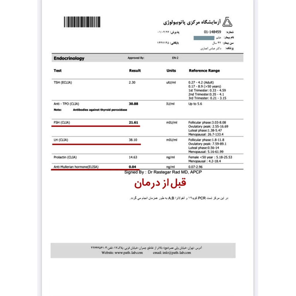 کاهش هورمون های FSH و LH و درمان یائسگی